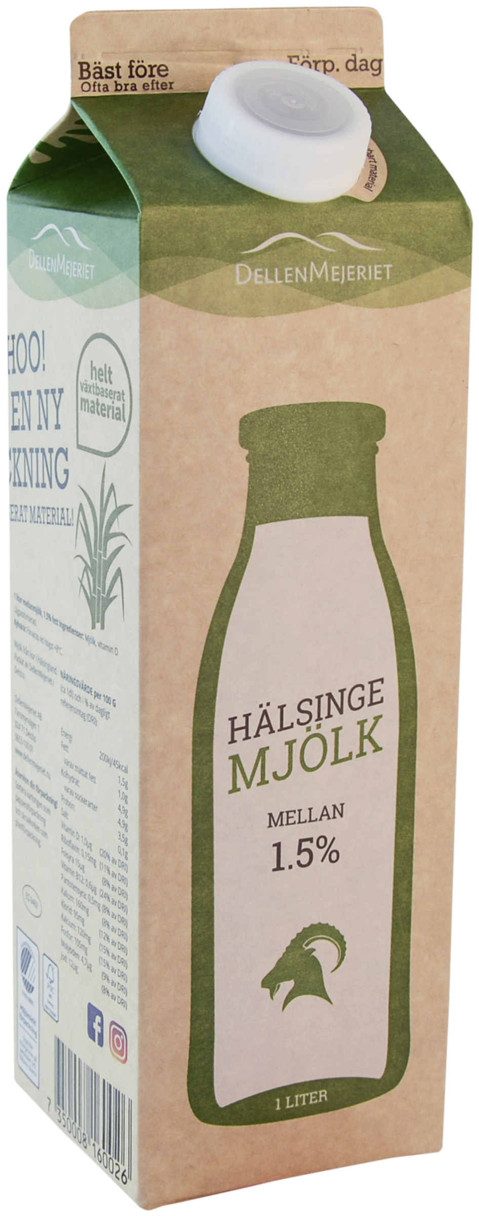 Mellanmjölk 1,5% (1 liter)